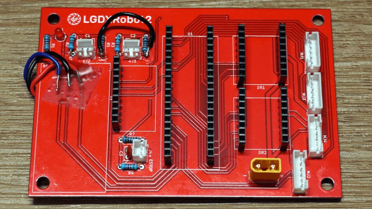 Image of controller board with soldered components